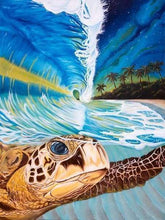 Laden Sie das Bild in den Galerie-Viewer, Malen nach Zahlen fŸr Erwachsene |ÊSchildkröte in den Wellen | Figured&#39;Art