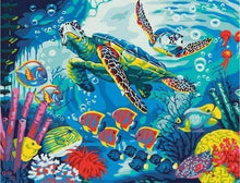 Laden Sie das Bild in den Galerie-Viewer, Malen nach Zahlen fŸr Erwachsene |ÊSchildkröten und Fische | Figured&#39;Art
