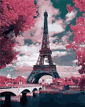 Laden Sie das Bild in den Galerie-Viewer, Malen nach Zahlen Erwachsene Eiffelturm im Frühjahr Figured&#39;Art