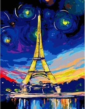 Laden Sie das Bild in den Galerie-Viewer, Malen nach Zahlen fŸr Erwachsene |ÊFarbiger Eiffelturm | Figured&#39;Art