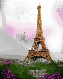 Malen nach Zahlen Erwachsene Romantischer Eiffelturm Figured'Art