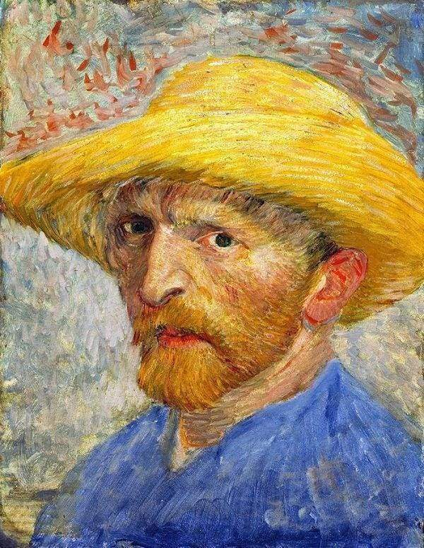 Malen nach Zahlen fŸr Erwachsene |ÊVan Gogh - Selbstporträt mit Strohhut | Figured'Art