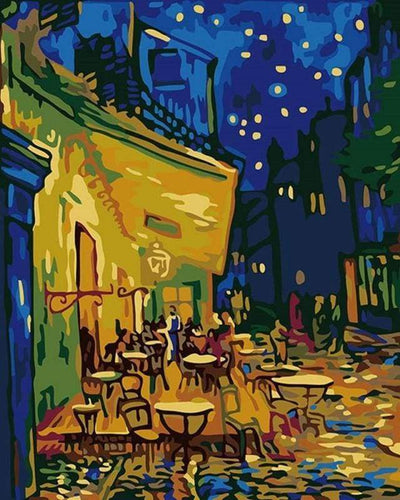 Malen nach Zahlen fŸr Erwachsene |ÊVan Gogh - Café | Figured'Art