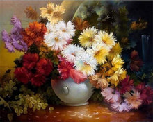 Laden Sie das Bild in den Galerie-Viewer, Malen nach Zahlen fŸr Erwachsene |ÊVase mit Chrysanthemen | Figured&#39;Art