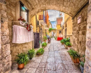 Malen nach Zahlen fŸr Erwachsene |ÊKleine Gasse | Figured'Art