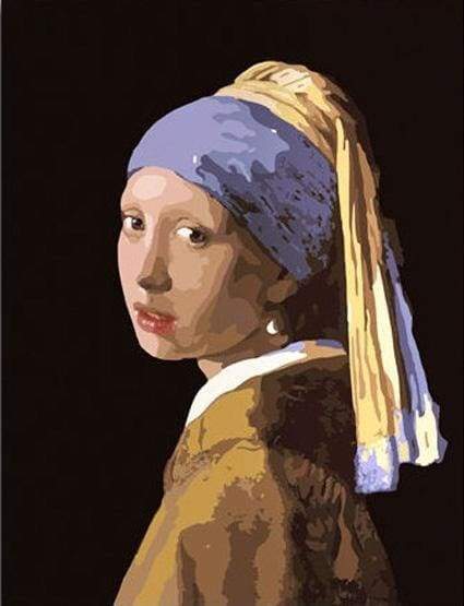 Malen nach Zahlen fŸr Erwachsene |ÊVermeer - Mädchen mit dem Perlenohrring | Figured'Art