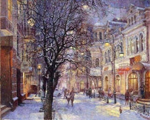 Laden Sie das Bild in den Galerie-Viewer, Malen nach Zahlen fŸr Erwachsene |ÊStadt im Winter | Figured&#39;Art