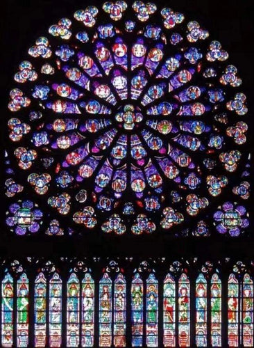 Malen nach Zahlen fŸr Erwachsene |ÊGlasmalerei von Notre Dame | Figured'Art