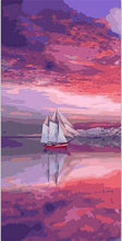 Laden Sie das Bild in den Galerie-Viewer, Malen nach Zahlen fŸr Erwachsene |ÊSegelboot rotes Meer | Figured&#39;Art