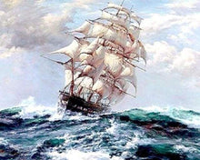 Laden Sie das Bild in den Galerie-Viewer, Malen nach Zahlen fŸr Erwachsene |ÊSegelboot im Sturm | Figured&#39;Art