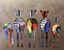 Laden Sie das Bild in den Galerie-Viewer, Malen nach Zahlen fŸr Erwachsene |ÊZebras von hinten | Figured&#39;Art